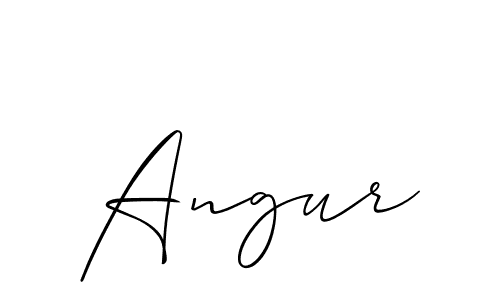 Use a signature maker to create a handwritten signature online. With this signature software, you can design (Allison_Script) your own signature for name Angur. Angur signature style 2 images and pictures png