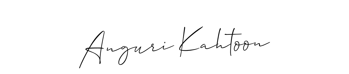 This is the best signature style for the Anguri Kahtoon name. Also you like these signature font (Allison_Script). Mix name signature. Anguri Kahtoon signature style 2 images and pictures png