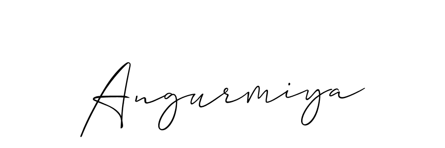 Allison_Script is a professional signature style that is perfect for those who want to add a touch of class to their signature. It is also a great choice for those who want to make their signature more unique. Get Angurmiya name to fancy signature for free. Angurmiya signature style 2 images and pictures png