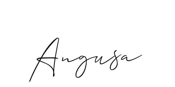 Use a signature maker to create a handwritten signature online. With this signature software, you can design (Allison_Script) your own signature for name Angusa. Angusa signature style 2 images and pictures png