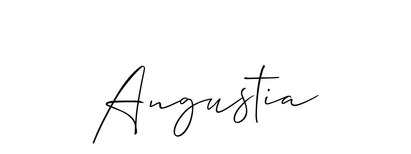 Also we have Angustia name is the best signature style. Create professional handwritten signature collection using Allison_Script autograph style. Angustia signature style 2 images and pictures png