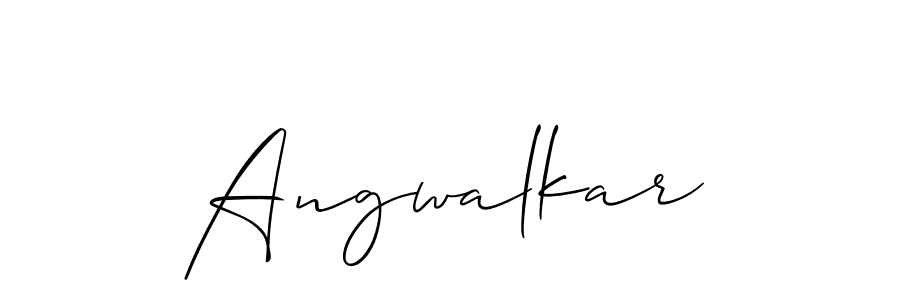 Angwalkar stylish signature style. Best Handwritten Sign (Allison_Script) for my name. Handwritten Signature Collection Ideas for my name Angwalkar. Angwalkar signature style 2 images and pictures png