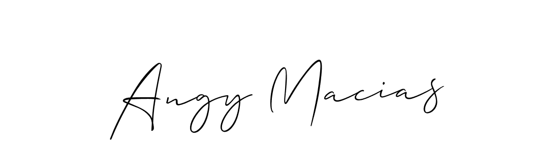 Create a beautiful signature design for name Angy Macias. With this signature (Allison_Script) fonts, you can make a handwritten signature for free. Angy Macias signature style 2 images and pictures png