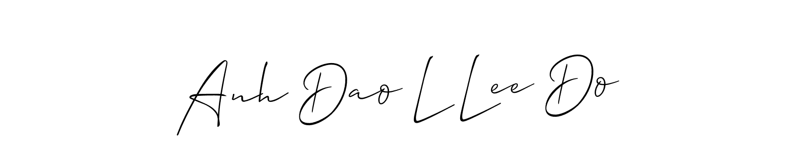 if you are searching for the best signature style for your name Anh Dao L Lee Do. so please give up your signature search. here we have designed multiple signature styles  using Allison_Script. Anh Dao L Lee Do signature style 2 images and pictures png