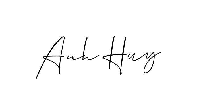 Use a signature maker to create a handwritten signature online. With this signature software, you can design (Allison_Script) your own signature for name Anh Huy. Anh Huy signature style 2 images and pictures png
