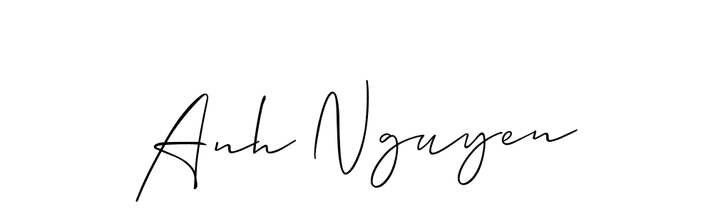 This is the best signature style for the Anh Nguyen name. Also you like these signature font (Allison_Script). Mix name signature. Anh Nguyen signature style 2 images and pictures png