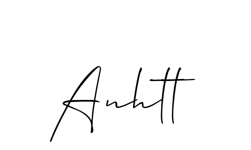 How to make Anhtt name signature. Use Allison_Script style for creating short signs online. This is the latest handwritten sign. Anhtt signature style 2 images and pictures png
