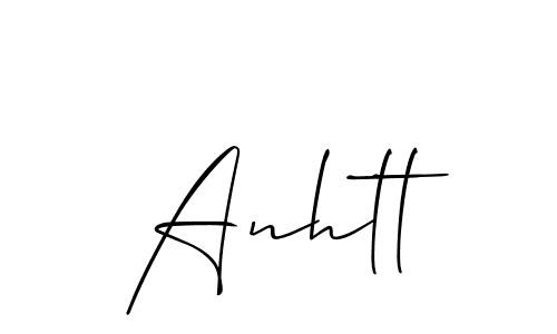 You should practise on your own different ways (Allison_Script) to write your name (Anhtt) in signature. don't let someone else do it for you. Anhtt signature style 2 images and pictures png
