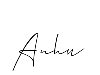 Design your own signature with our free online signature maker. With this signature software, you can create a handwritten (Allison_Script) signature for name Anhu. Anhu signature style 2 images and pictures png