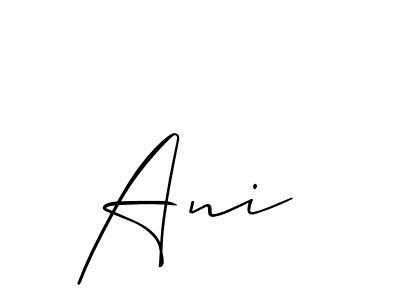 Make a beautiful signature design for name Ani . With this signature (Allison_Script) style, you can create a handwritten signature for free. Ani  signature style 2 images and pictures png