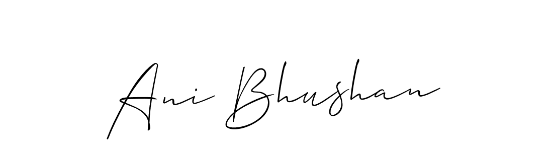 How to make Ani Bhushan name signature. Use Allison_Script style for creating short signs online. This is the latest handwritten sign. Ani Bhushan signature style 2 images and pictures png