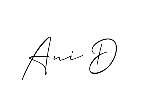 How to make Ani D signature? Allison_Script is a professional autograph style. Create handwritten signature for Ani D name. Ani D signature style 2 images and pictures png