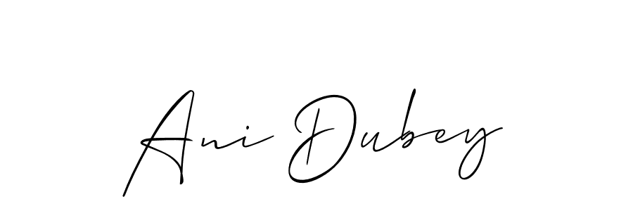Make a beautiful signature design for name Ani Dubey. With this signature (Allison_Script) style, you can create a handwritten signature for free. Ani Dubey signature style 2 images and pictures png