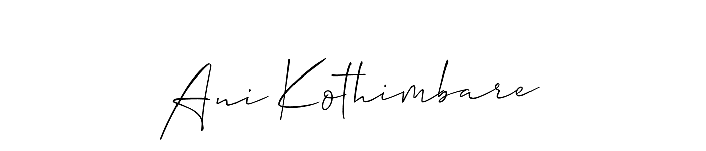 Design your own signature with our free online signature maker. With this signature software, you can create a handwritten (Allison_Script) signature for name Ani Kothimbare. Ani Kothimbare signature style 2 images and pictures png