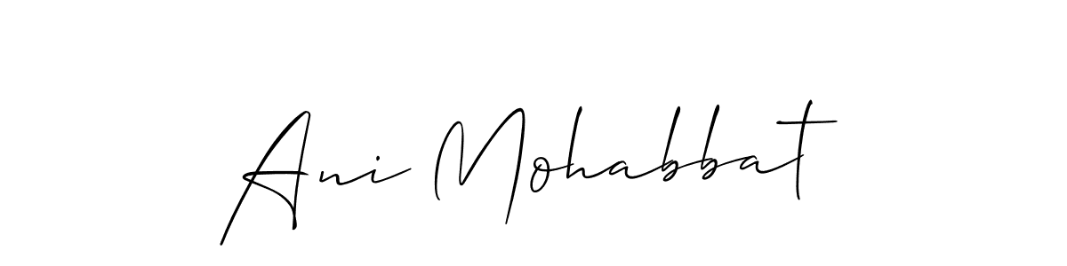 How to Draw Ani Mohabbat signature style? Allison_Script is a latest design signature styles for name Ani Mohabbat. Ani Mohabbat signature style 2 images and pictures png