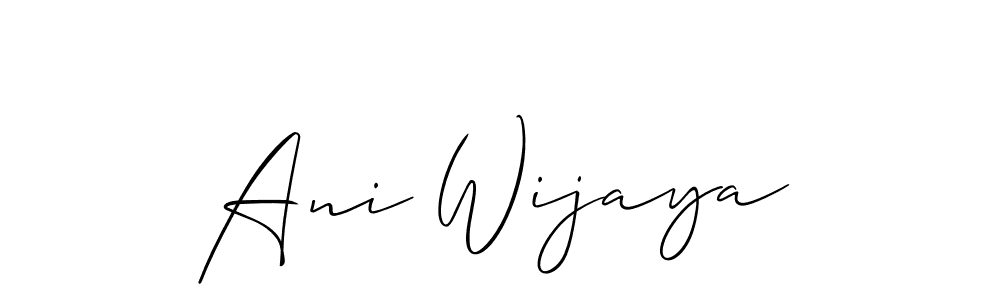 Design your own signature with our free online signature maker. With this signature software, you can create a handwritten (Allison_Script) signature for name Ani Wijaya. Ani Wijaya signature style 2 images and pictures png