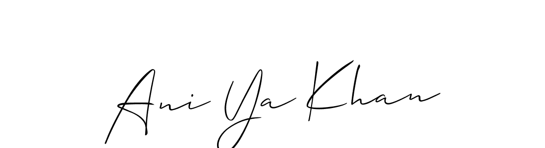 Ani Ya Khan stylish signature style. Best Handwritten Sign (Allison_Script) for my name. Handwritten Signature Collection Ideas for my name Ani Ya Khan. Ani Ya Khan signature style 2 images and pictures png