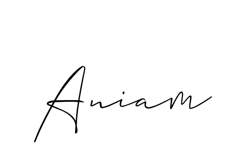 Aniam stylish signature style. Best Handwritten Sign (Allison_Script) for my name. Handwritten Signature Collection Ideas for my name Aniam. Aniam signature style 2 images and pictures png