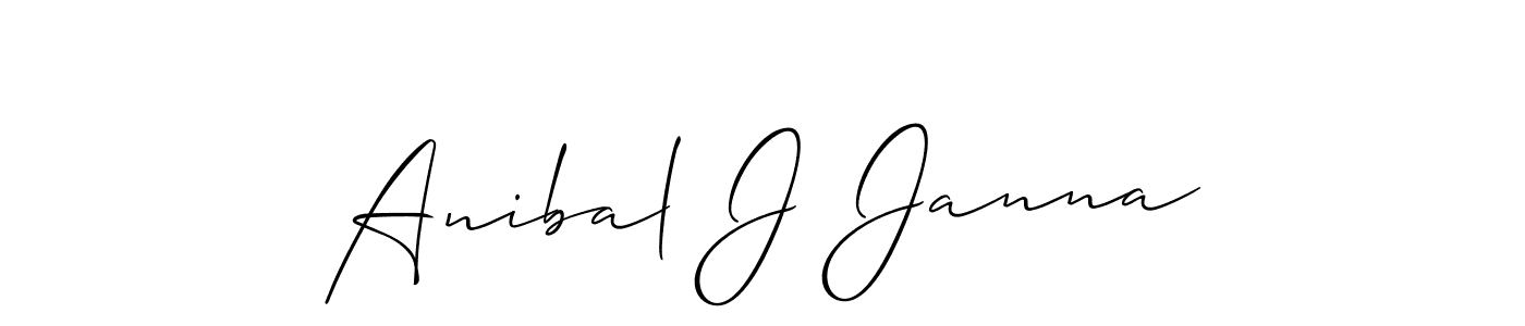 This is the best signature style for the Anibal J Janna name. Also you like these signature font (Allison_Script). Mix name signature. Anibal J Janna signature style 2 images and pictures png