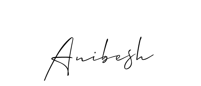 Create a beautiful signature design for name Anibesh. With this signature (Allison_Script) fonts, you can make a handwritten signature for free. Anibesh signature style 2 images and pictures png