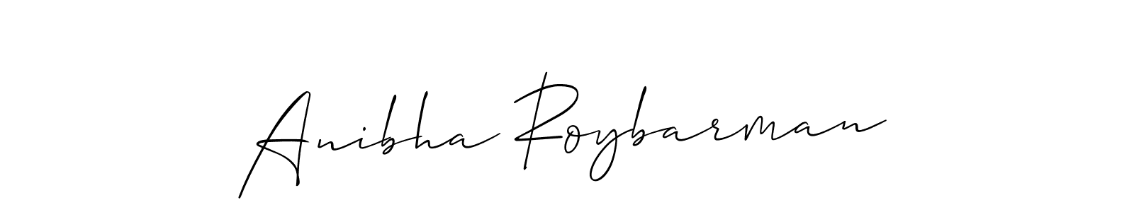 Use a signature maker to create a handwritten signature online. With this signature software, you can design (Allison_Script) your own signature for name Anibha Roybarman. Anibha Roybarman signature style 2 images and pictures png