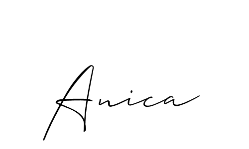 Design your own signature with our free online signature maker. With this signature software, you can create a handwritten (Allison_Script) signature for name Anica. Anica signature style 2 images and pictures png