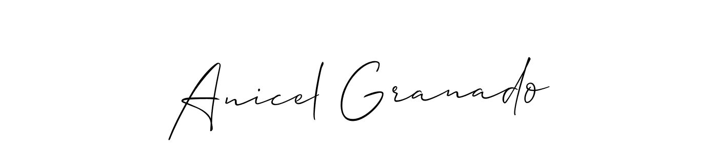Make a beautiful signature design for name Anicel Granado. Use this online signature maker to create a handwritten signature for free. Anicel Granado signature style 2 images and pictures png