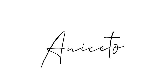 How to Draw Aniceto signature style? Allison_Script is a latest design signature styles for name Aniceto. Aniceto signature style 2 images and pictures png