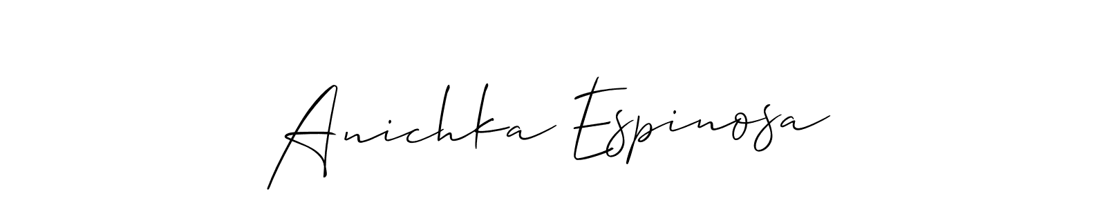 Anichka Espinosa stylish signature style. Best Handwritten Sign (Allison_Script) for my name. Handwritten Signature Collection Ideas for my name Anichka Espinosa. Anichka Espinosa signature style 2 images and pictures png