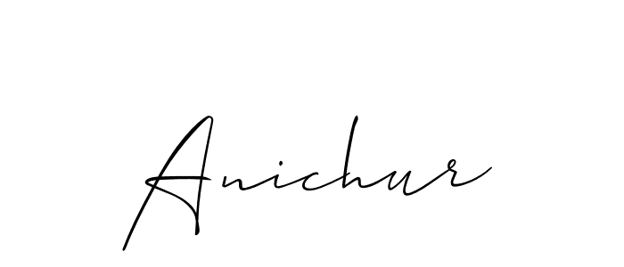 Make a beautiful signature design for name Anichur. With this signature (Allison_Script) style, you can create a handwritten signature for free. Anichur signature style 2 images and pictures png