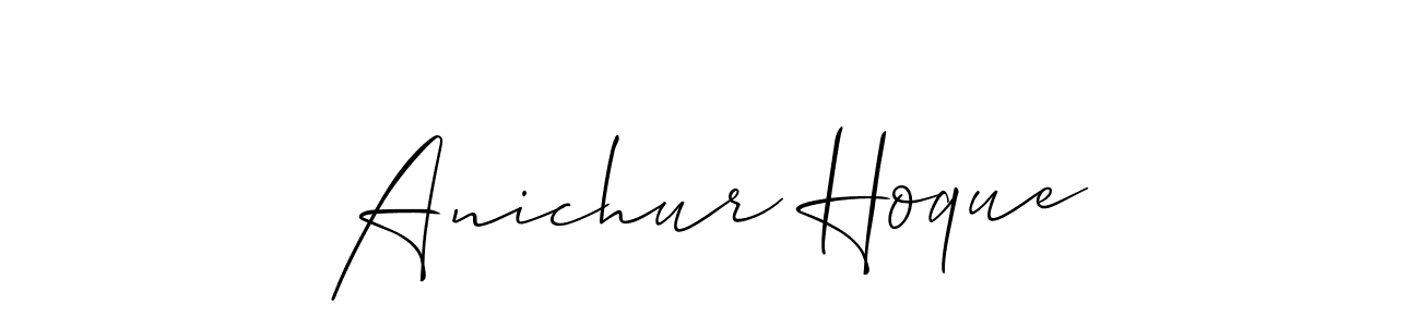 It looks lik you need a new signature style for name Anichur Hoque. Design unique handwritten (Allison_Script) signature with our free signature maker in just a few clicks. Anichur Hoque signature style 2 images and pictures png