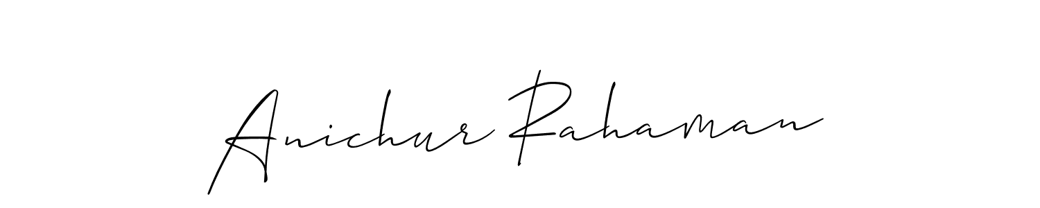 How to Draw Anichur Rahaman signature style? Allison_Script is a latest design signature styles for name Anichur Rahaman. Anichur Rahaman signature style 2 images and pictures png