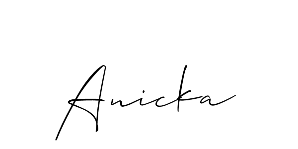 Anicka stylish signature style. Best Handwritten Sign (Allison_Script) for my name. Handwritten Signature Collection Ideas for my name Anicka. Anicka signature style 2 images and pictures png