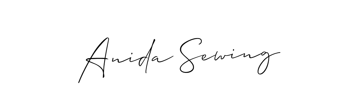 Allison_Script is a professional signature style that is perfect for those who want to add a touch of class to their signature. It is also a great choice for those who want to make their signature more unique. Get Anida Sewing name to fancy signature for free. Anida Sewing signature style 2 images and pictures png