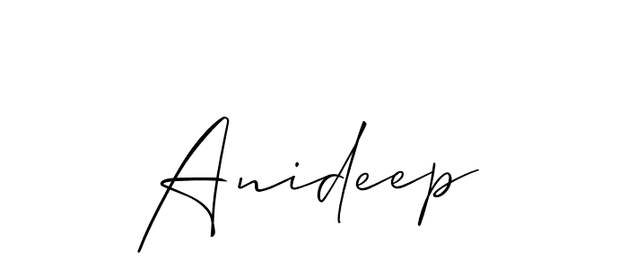 You should practise on your own different ways (Allison_Script) to write your name (Anideep) in signature. don't let someone else do it for you. Anideep signature style 2 images and pictures png