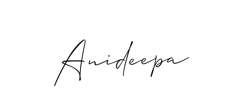 You should practise on your own different ways (Allison_Script) to write your name (Anideepa) in signature. don't let someone else do it for you. Anideepa signature style 2 images and pictures png