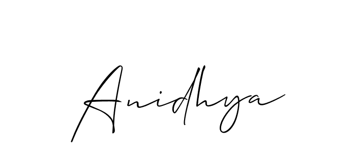 Make a beautiful signature design for name Anidhya. Use this online signature maker to create a handwritten signature for free. Anidhya signature style 2 images and pictures png