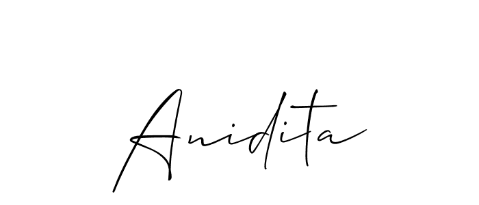 Best and Professional Signature Style for Anidita. Allison_Script Best Signature Style Collection. Anidita signature style 2 images and pictures png