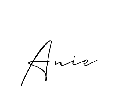 It looks lik you need a new signature style for name Anie. Design unique handwritten (Allison_Script) signature with our free signature maker in just a few clicks. Anie signature style 2 images and pictures png