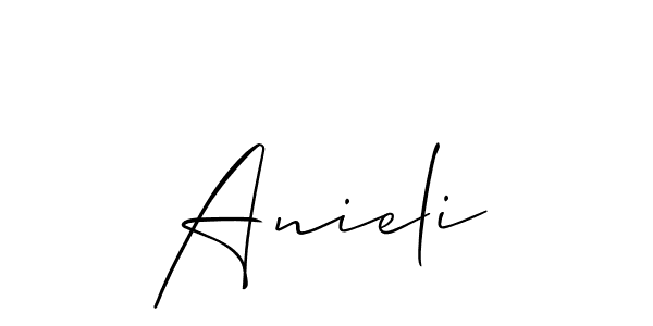 Use a signature maker to create a handwritten signature online. With this signature software, you can design (Allison_Script) your own signature for name Anieli. Anieli signature style 2 images and pictures png