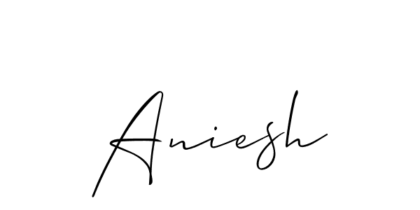 Make a short Aniesh signature style. Manage your documents anywhere anytime using Allison_Script. Create and add eSignatures, submit forms, share and send files easily. Aniesh signature style 2 images and pictures png