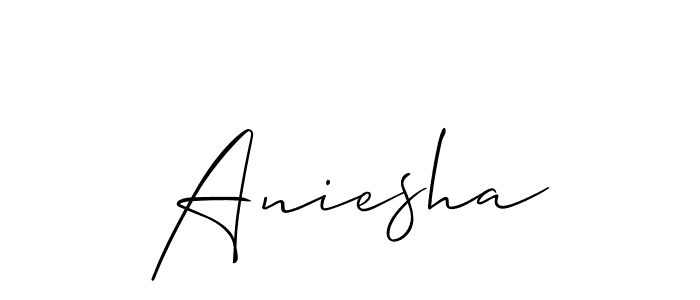 Make a beautiful signature design for name Aniesha. Use this online signature maker to create a handwritten signature for free. Aniesha signature style 2 images and pictures png