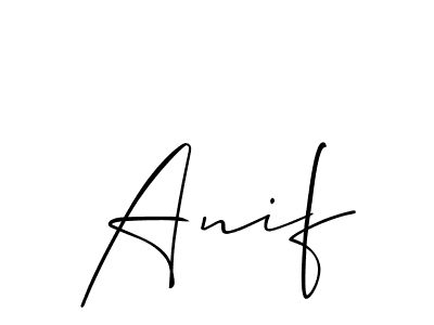 Create a beautiful signature design for name Anif. With this signature (Allison_Script) fonts, you can make a handwritten signature for free. Anif signature style 2 images and pictures png