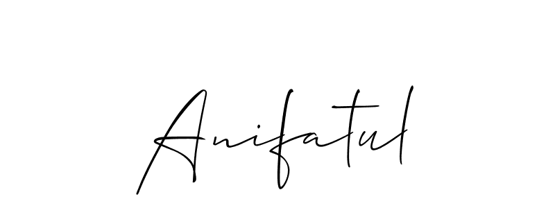 Allison_Script is a professional signature style that is perfect for those who want to add a touch of class to their signature. It is also a great choice for those who want to make their signature more unique. Get Anifatul name to fancy signature for free. Anifatul signature style 2 images and pictures png