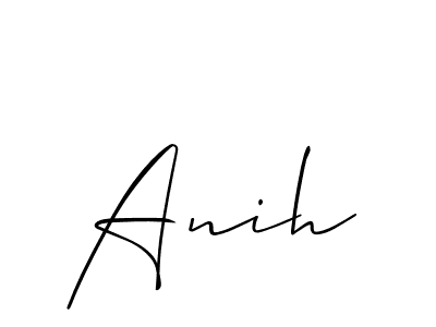 Anih stylish signature style. Best Handwritten Sign (Allison_Script) for my name. Handwritten Signature Collection Ideas for my name Anih. Anih signature style 2 images and pictures png