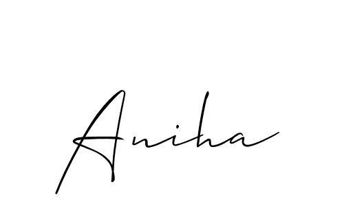 How to make Aniha signature? Allison_Script is a professional autograph style. Create handwritten signature for Aniha name. Aniha signature style 2 images and pictures png