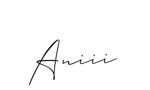 Use a signature maker to create a handwritten signature online. With this signature software, you can design (Allison_Script) your own signature for name Aniii. Aniii signature style 2 images and pictures png