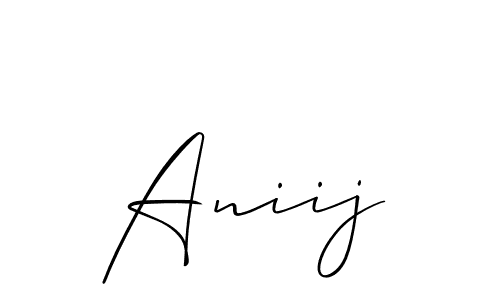 Allison_Script is a professional signature style that is perfect for those who want to add a touch of class to their signature. It is also a great choice for those who want to make their signature more unique. Get Aniij name to fancy signature for free. Aniij signature style 2 images and pictures png