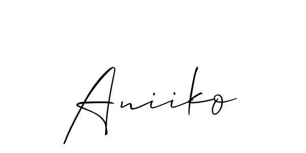 Design your own signature with our free online signature maker. With this signature software, you can create a handwritten (Allison_Script) signature for name Aniiko. Aniiko signature style 2 images and pictures png