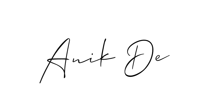 Also we have Anik De name is the best signature style. Create professional handwritten signature collection using Allison_Script autograph style. Anik De signature style 2 images and pictures png